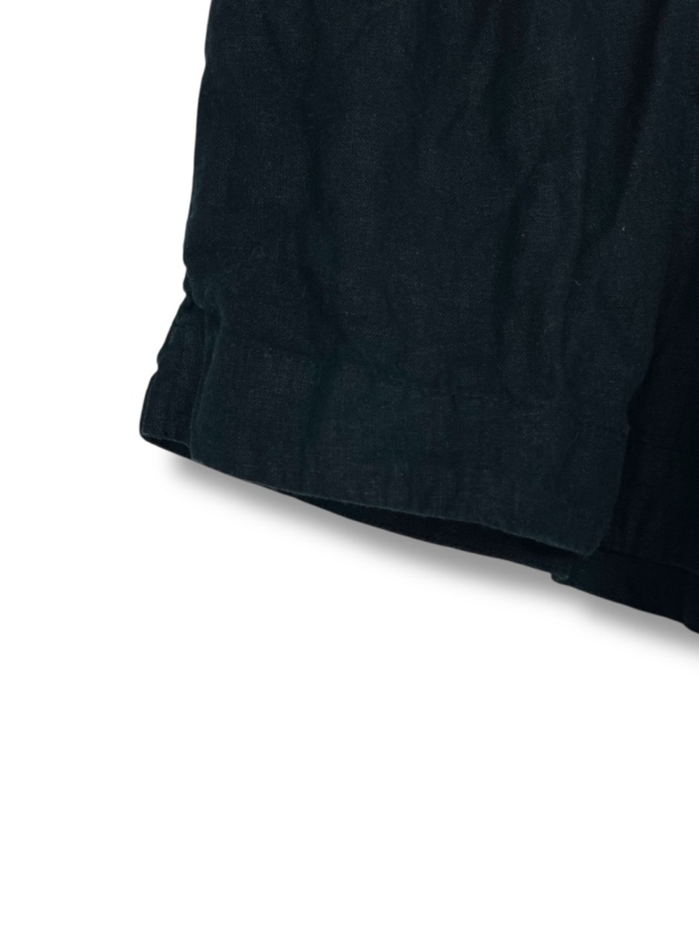 Abercrombie & Fitch Linen Blend Shorts Black Pull On Small Pockets Travel Lined - Picture 5 of 9